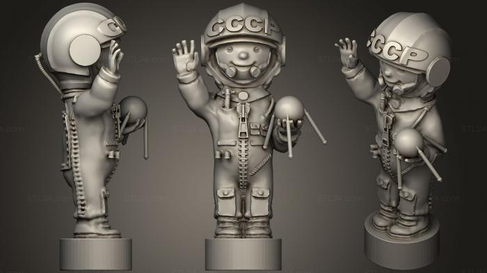 Figurines simple (Gagarin, STKPR_0499) 3D models for cnc